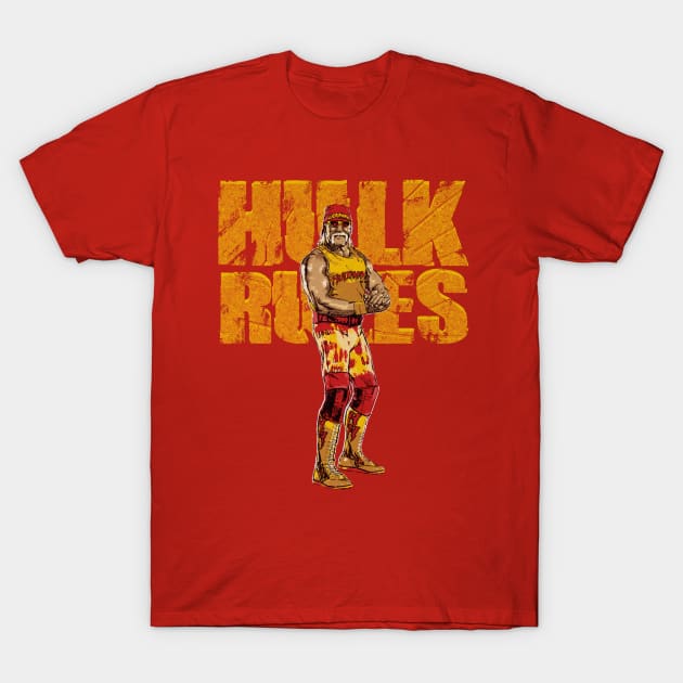 Hulk Hogan Hulk Rules T-Shirt by MunMun_Design